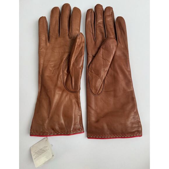 Coach Womens 82822 Tobacco Brown Leather Cashmere
Gloves Size 7.5 NWT! - - Picture 4 of 7